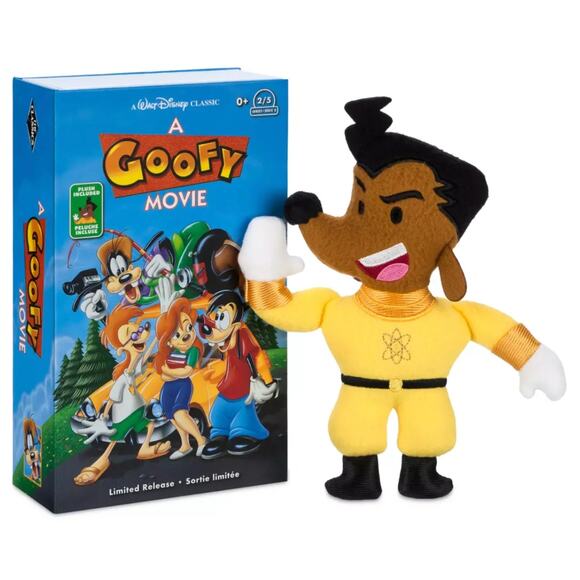 DISNEY Parks Goofy Movie Powerline Max Plush VHS Style Box - Picture 1 of 5